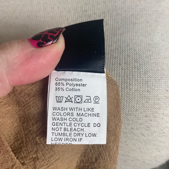 Shein Curve Plus Size tan crepe material shorts beach window shopping size 3 XL - Picture 7 of 8